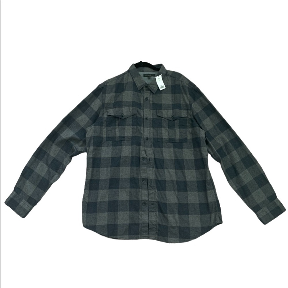 NWT Men’s Plaid Button Down Banana Republic Size XL - Picture 2 of 3